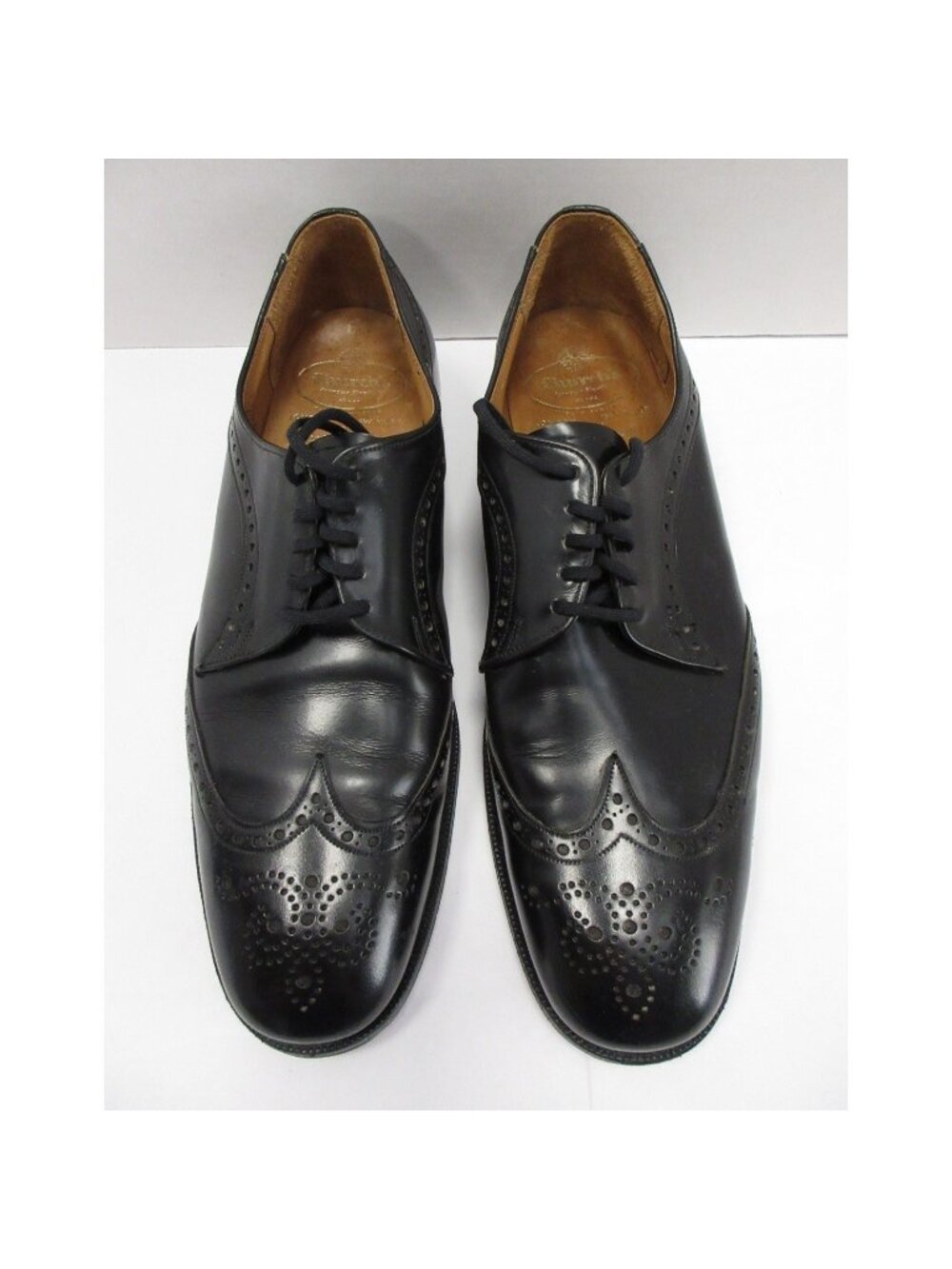 VTG Churchs Shoes 11.5 Custom Grade Derby Leather Wingtip US 12.5 *